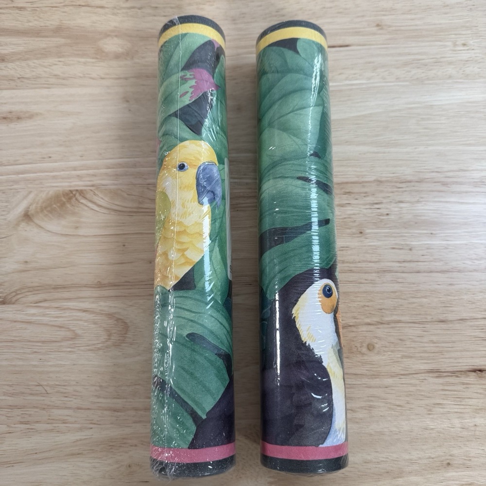 (2) Seabrook Designs Vintage Tropical Border Wallpaper Toucan 10 Yard CTC285B